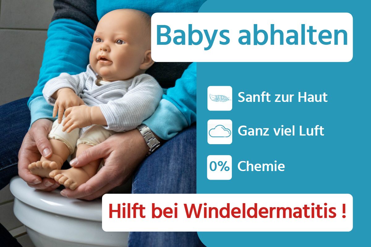 Baby abhalten hilft schnell bei Windeldermatitis und wundem Po