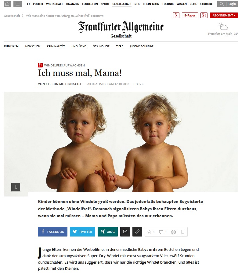 Frankfurter Allgemeine Zeitung Windelfrei